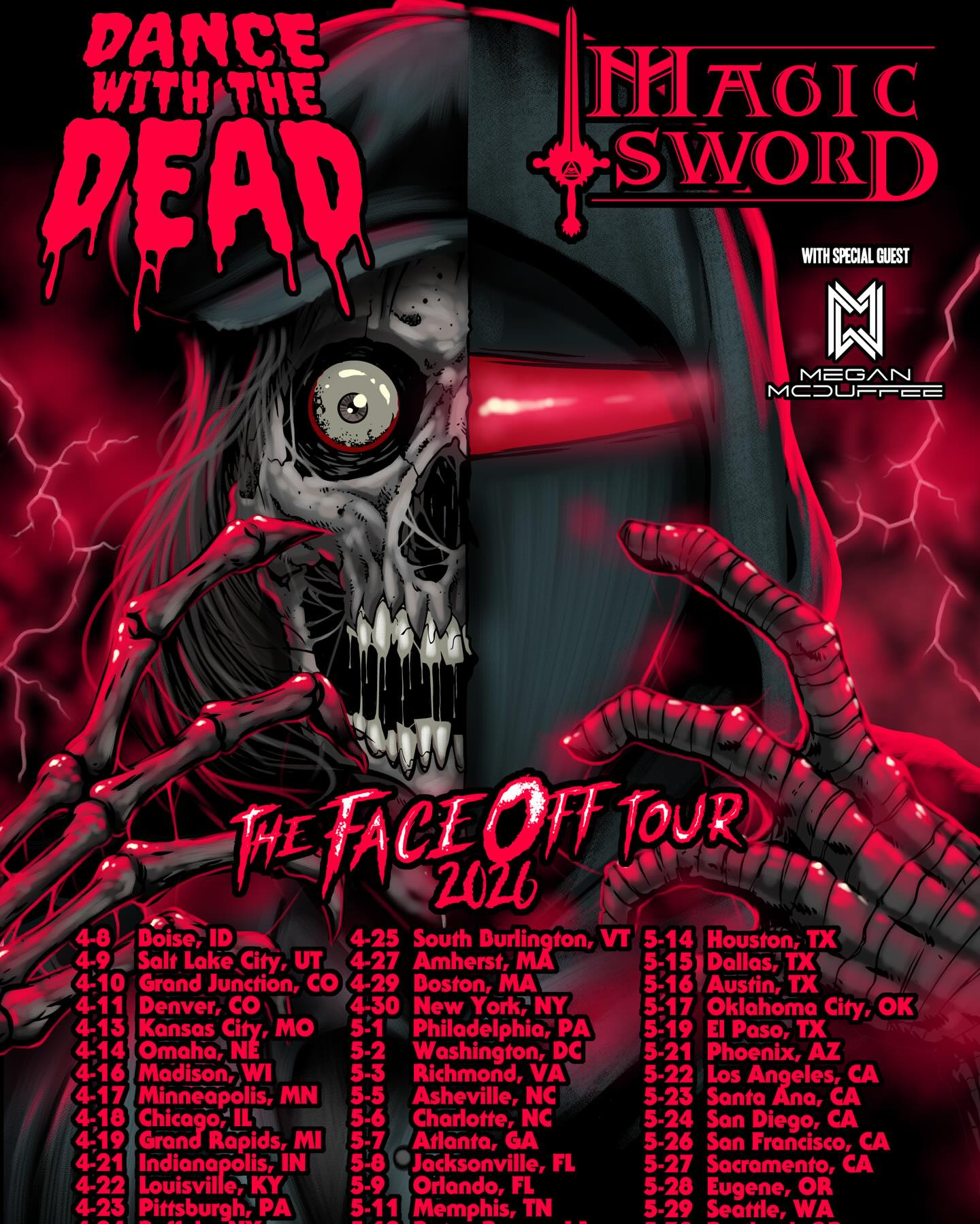 Magic Sword The Face Off Tour Poster 2026